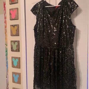 Black Sequin Dress